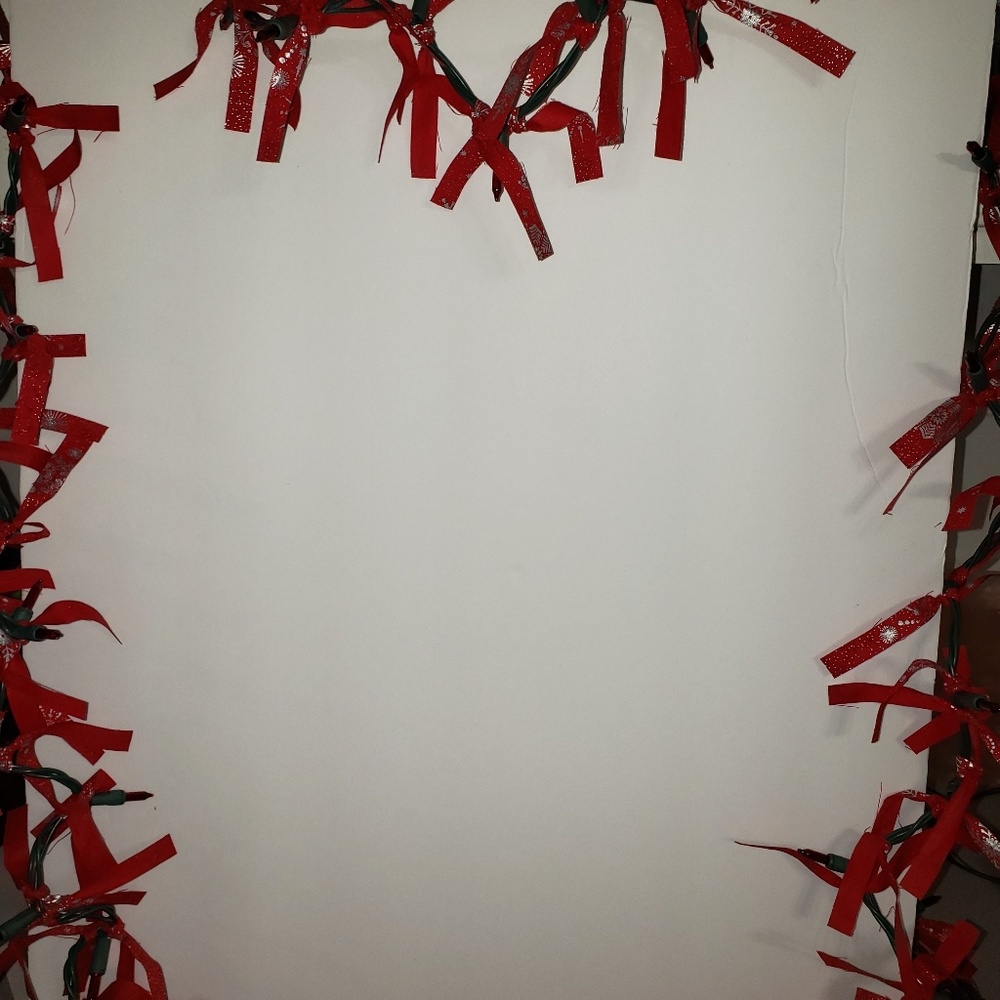 Handmade Christmas lighted garland